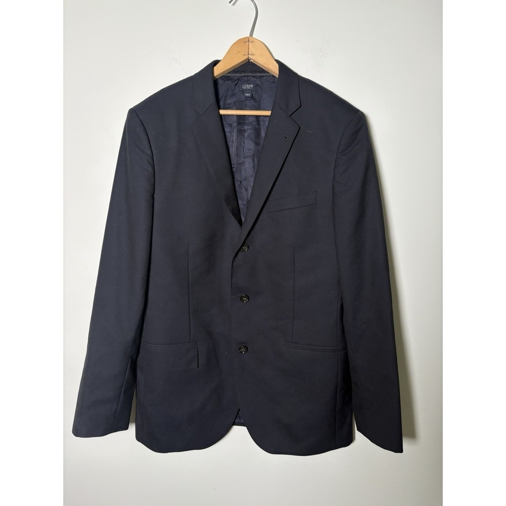 J.Crew Ludlow Blazer 40R Men Navy Blue Italian Wool 3 Button Suit Jacket Coat